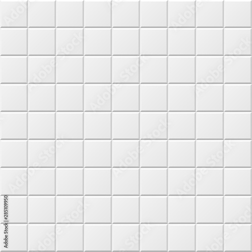 White horizontal background with tiles. Vector seamless pattern. 