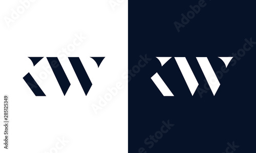 Abstract letter KW logo. This logo icon incorporate with abstract shape in the creative way.