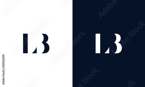 Abstract letter LB logo. This logo icon incorporate with abstract shape in the creative way.