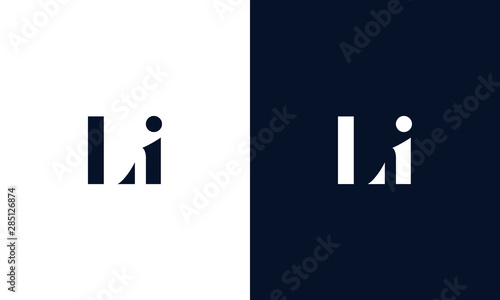 Abstract letter LI logo. This logo icon incorporate with abstract shape in the creative way.