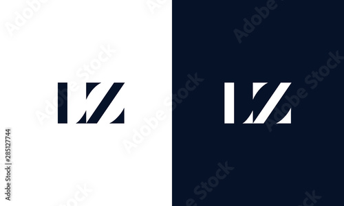 Abstract letter LZ logo. This logo icon incorporate with abstract shape in the creative way.
