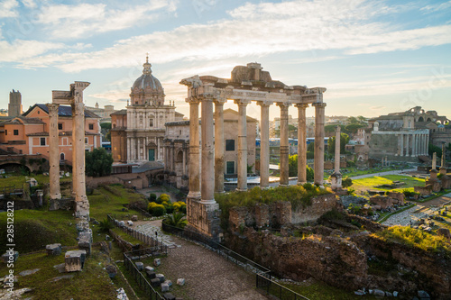 Roman Forum. Image of Roman Forum in Rome, Italy during a morning, Europe