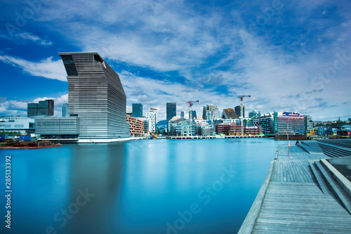 View from Sørenga in Oslo - downtown by the sea