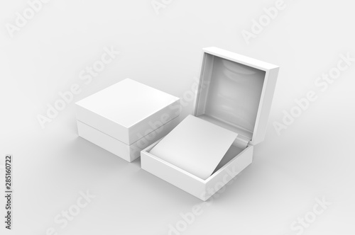 3d illustration, black, blank, book, box, cardboard, company, container, copy, corrugated, earring, earrings, empty, foxing, gift, hard, high, hinge, hinged, identity, inner, isolated, jewelry, leathe