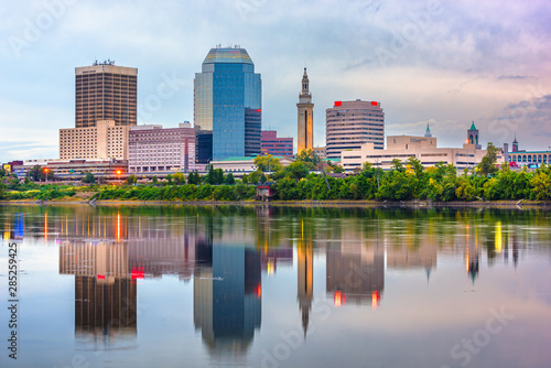 Springfield, Massachusetts, USA downtown skyline