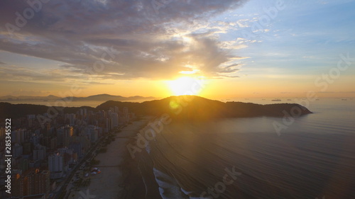 amanhecer canto do forte - praia grande - sao paulo