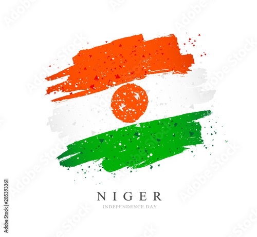 Flag of Niger. Vector illustration on a white background.