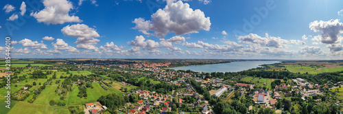 Prenzlau am Unteruckersee in Brandenburg als Panoramafoto