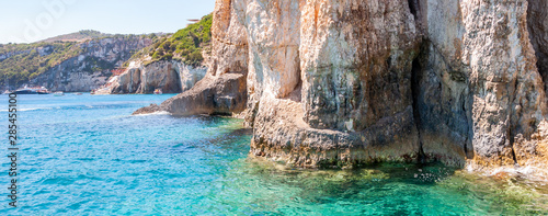 Zakynthos Island, Greece. Culture and sea and mountain holidays. Caves of keri.