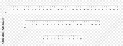 Ruler scale set vector illustration