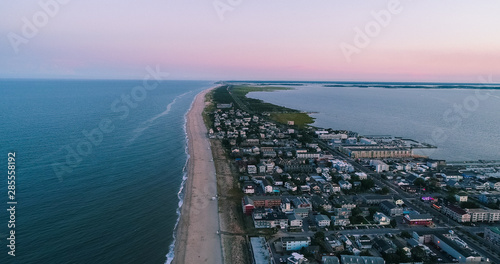 An aerial view of Dewey Beach in Delaware, a popular summertime tourist destination