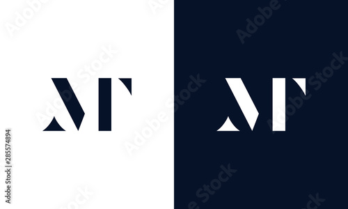 Abstract letter MT logo. This logo icon incorporate with abstract shape in the creative way.