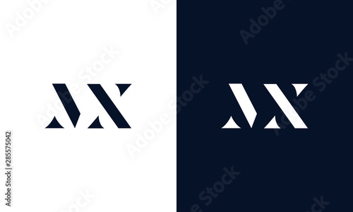 Abstract letter MX logo. This logo icon incorporate with abstract shape in the creative way.