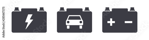 Car power battery symbol icons