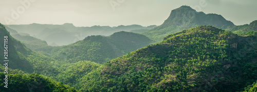 mountains view from Priyadarshini view point in Pachmarhi, Madhya Pradesh , India 