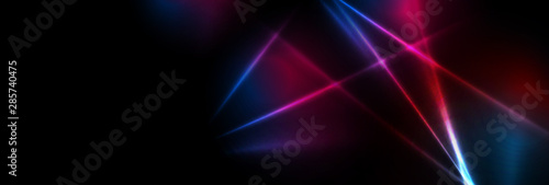 Abstract blue red purple tech glowing neon lines background. Laser show iridescent banner graphic design. Vector illustration