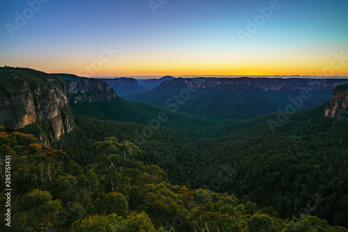 blue hour at govetts leap lookout, blue mountains, australia 54