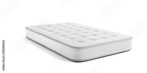 Mattress single isolated on white background. 3d illustration