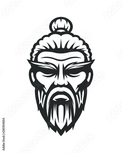 Sensei logo. Old master kung fu