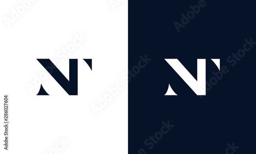Abstract letter NT logo. This logo icon incorporate with abstract shape in the creative way.