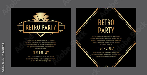 Art Deco Party Invitation Design