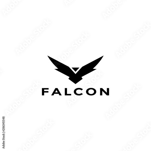 Eagle logo vector design, falcon logotype template, hawk illustration