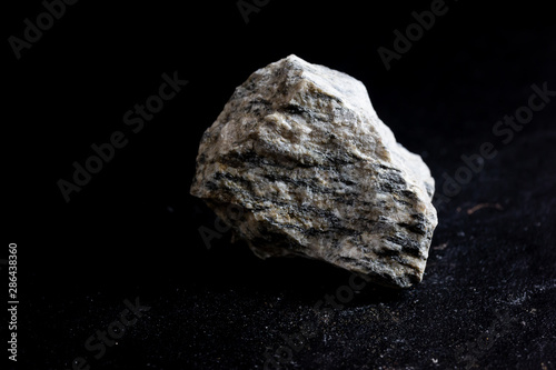 gneiss Rock isolate on black background