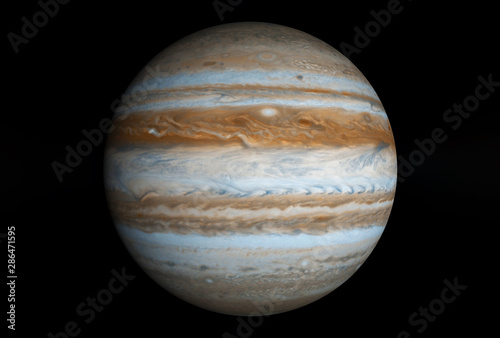 Planet Jupiter, on a dark background Elements of this image were furnished by NASA