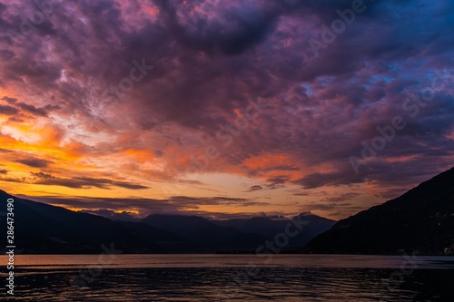 Scenic Lake Como Sunset