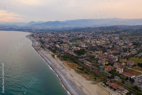 Bovalino marina, vista aerea in Calabria.