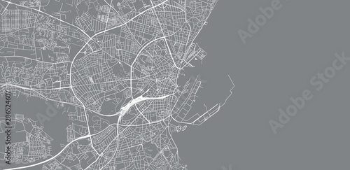 Urban vector city map of Aarhus, Denmark