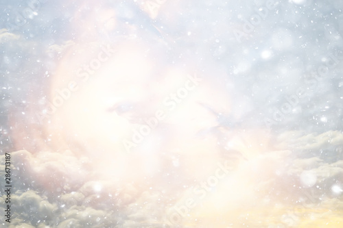 abstract sky background / blurred texture spring sky, clouds landscape wallpaper