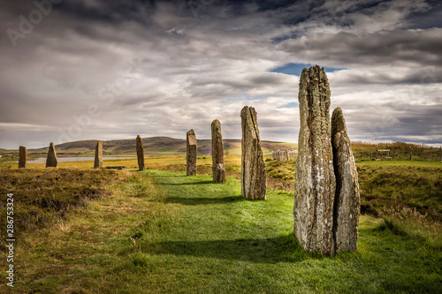 Ring Of Brodgar, Orkney, Scotland. A neolithic stone circle and henge