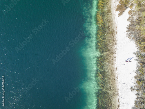 Urunga boardwalk aerial, Urunga, NSW, Australia 