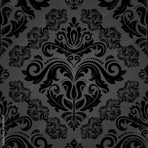 Orient vector classic pattern. Seamless abstract background with vintage black elements. Orient background. Ornament for wallpaper and packaging