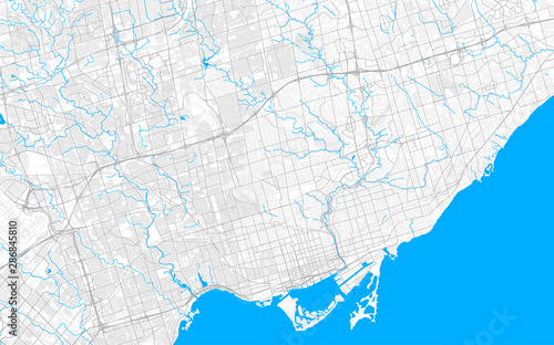 Vector area map of Toronto, Ontario, Canada