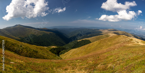 Beautiful mountain landscape on a summer day. Carpathian mountains of Ukraine. Holidays in the mountains.