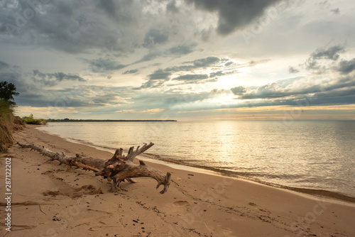 Saginaw Bay Beach at Dusk