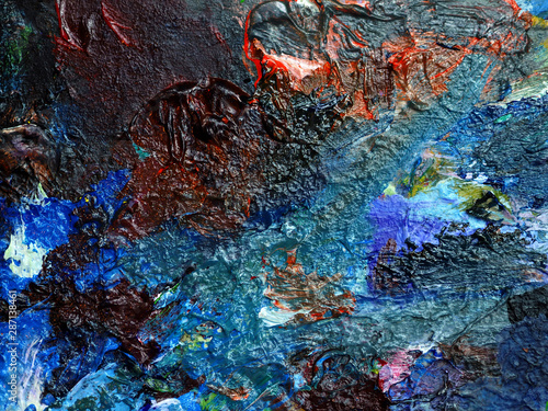 ็็็็็็Hand draw colorful oil painting abstract background with texture.