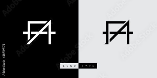 A and F initial logo. AF initial monogram logotype. FA - Vector design element or icon.