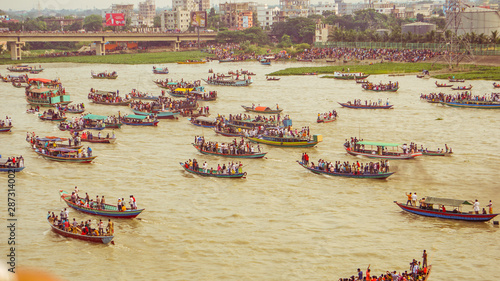 Boat festival on the Dhaka Buriganga River of Bangladesh