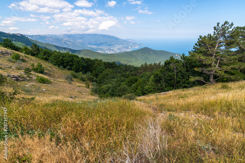 Natural landscape on Mount Ah-Petri in Crimea