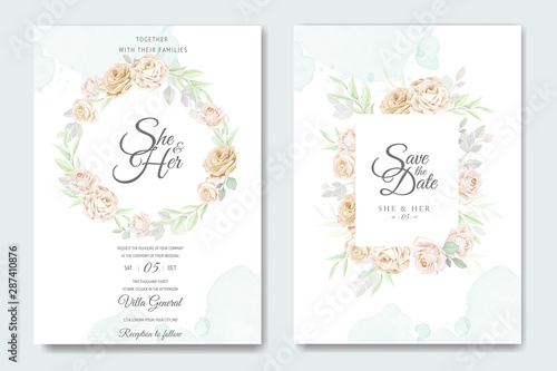 beautiful wedding invitation card template