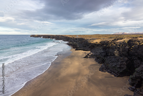 The Skarðsvík Beach in Iceland