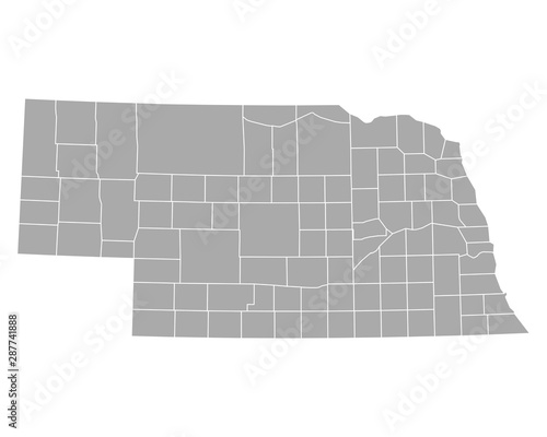 Karte von Nebraska