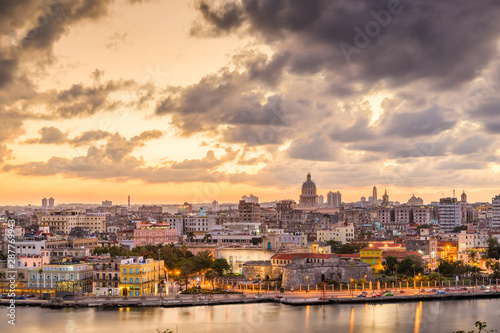 Havana, Cuba downtown skyline