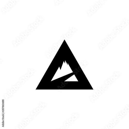mountain logo concept black vector