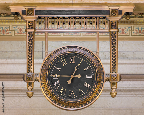 Clock inside of Cleveland City Hall in Cleveland, Ohio