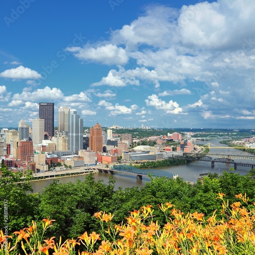 Pittsburgh city. American landmark.