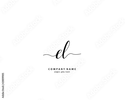 EL Initial letter logo template vector 